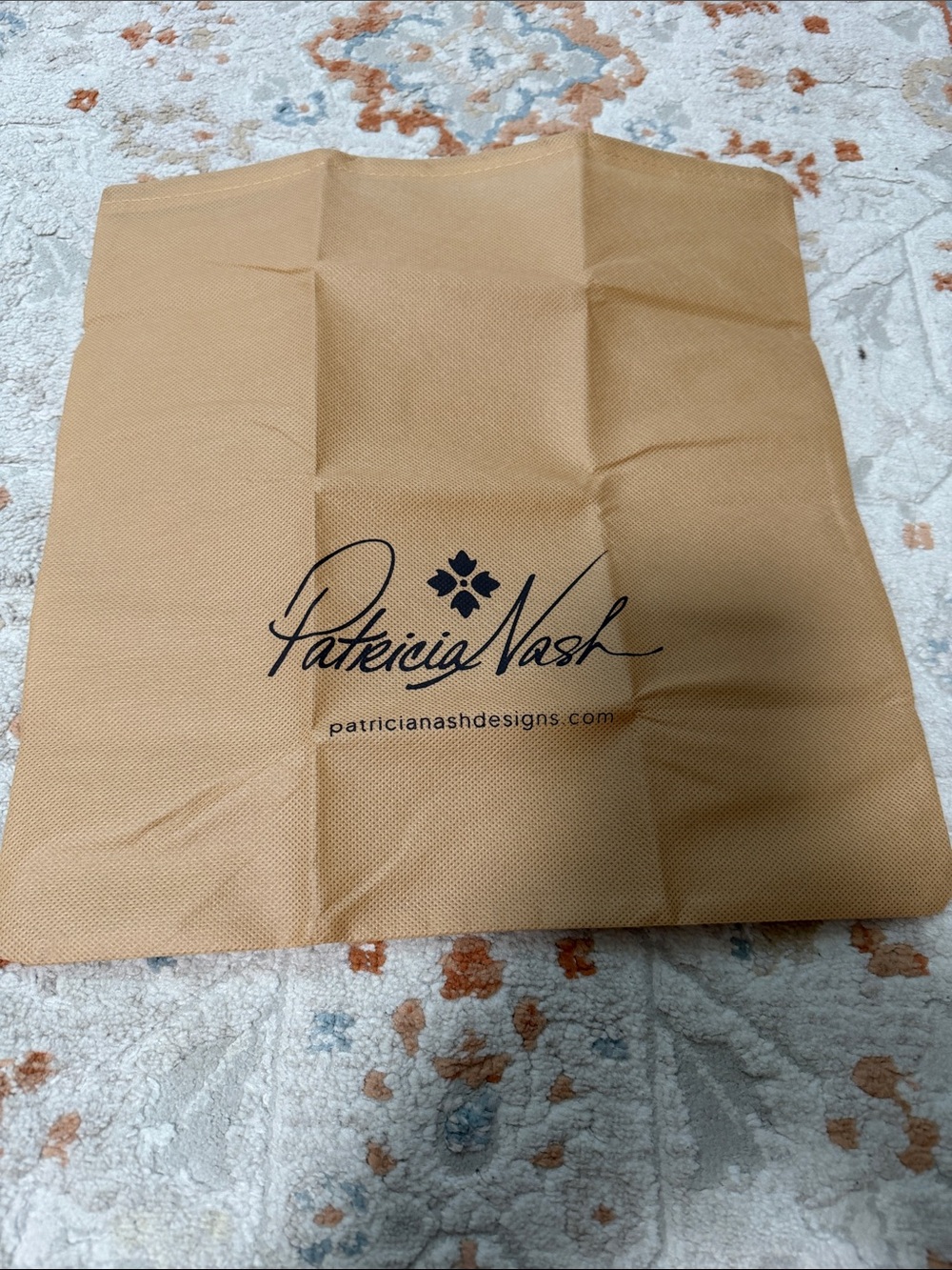 Patricia Nash Tan Dust Bag with Black Logo